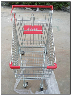 Zinc Powder Coating Supermarket Trolley photo-5