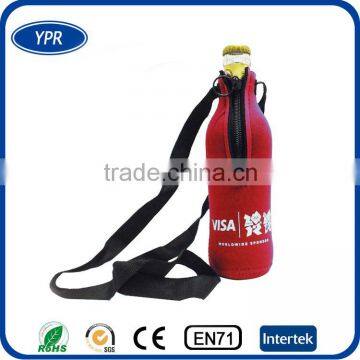 Outdoor insulated travel water bottle holder with strap