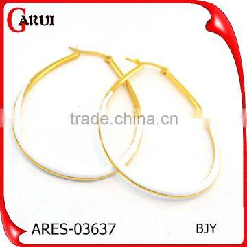 Latest Tops Designs Girls Earrings Gold Plate Big Hoop Earrings photo-5