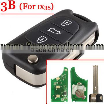 Best Quality 3 Button Flip Remote Key W/O Chip For Hyn IX35 433mhz