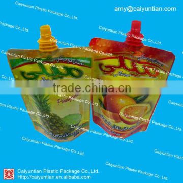 stand up synthetic juices spout pouch