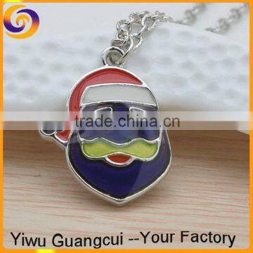 Zinc alloy enamel Christmas temperature change necklace