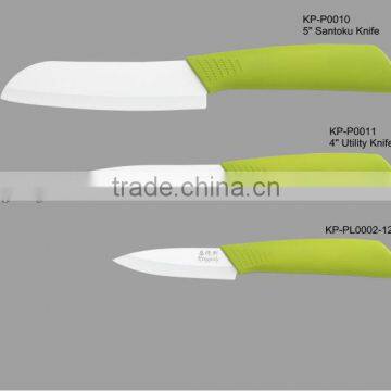 ABS TPR soft touch handle 94.8% zirconium oxide white blade ceramic knives set