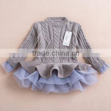 Autumn Fashion Kids Sweater TUTU Dress