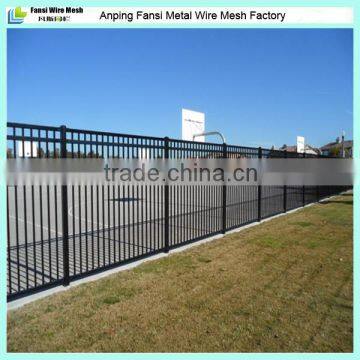 3 rails 5ft high commercial black powder coated pool fence supplier