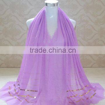 Wholesale Tassel Cotton Rhinestone Sequin Glitter Hijab photo-3