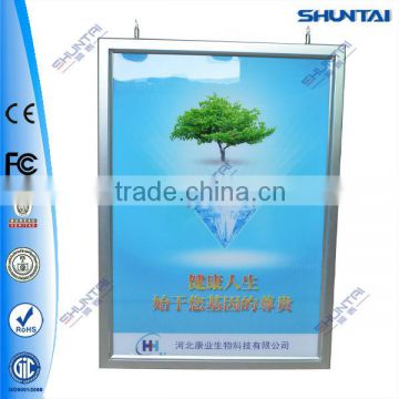 Double side hanging aluminum new ideas led commercial light box