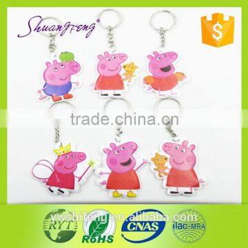 Custom shapes cheap factoy price pvc keychain