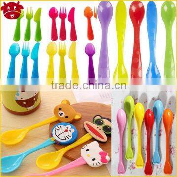 High Quality Colorful Plastic Spoons Baby Supplier Guangzhou Factory Cheap Baby Spoons