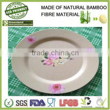 Pink bamboo plate for girl