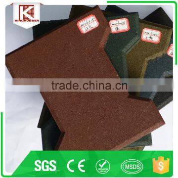 Easy to install outdoor rubber granula rubber floor tile