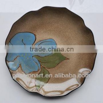 Flower Pattern Hand Painted Ceramic Plates