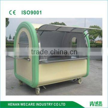 WK220C four wheel hand push food cart/food kiosk/food van/food trailer