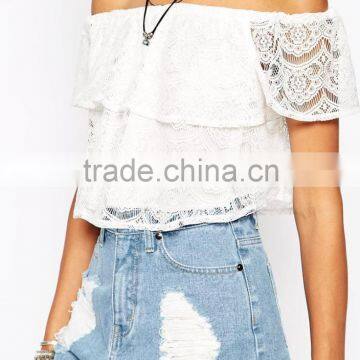 Lace Floral Lady Tube Tops Designs Dress Oem Apparel Suppliers photo-3