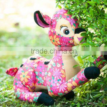 Cute sika deer stuffed fabric plush toy animal