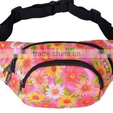 Factory wholesale hot fashion ready stock printed waist bag for sport and leisure