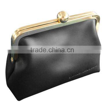 Flower Print Faux Leather Retro Coin Purse With Metal Clip photo-2