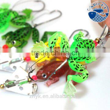 2016 Wholesales Price Newest Rotating Sequins Soft Frog Fishing Lure photo-3