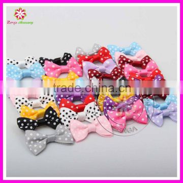 1" Boutique Polka Dot Grosgrain Bowtie Hair Bow No Clip