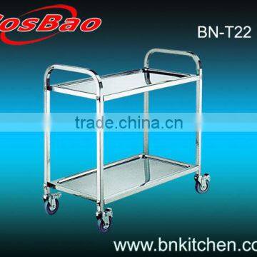 2 Tiers Assembled Hotel Service Trolley Cart