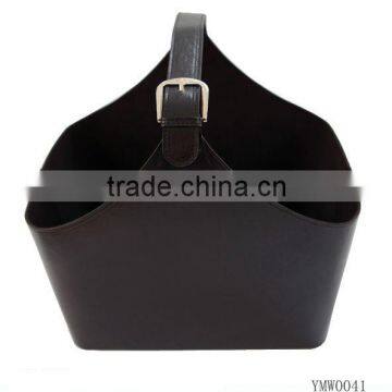 Hotel Supply Leather Storage Basket