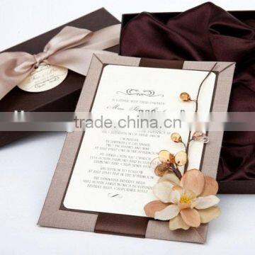 elegant and graceful wedding card,novel deseigned invitation card ER-004