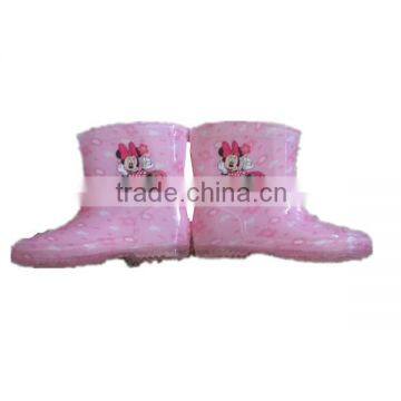 durable Fancy Kids PVC transparent rain boots manufacturer