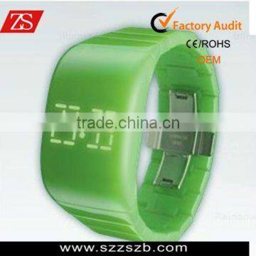 New design touch digital Green suit ladies and gentlemens watch