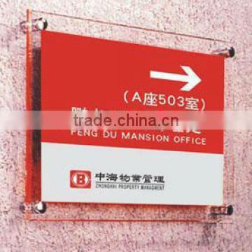 wall mounted acrylic walking sign board