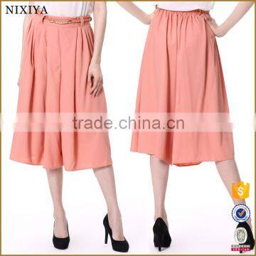 High Quality Summer Women Pleated Pantskirt in Guangzhou