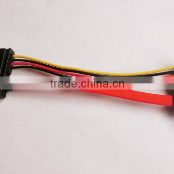 Low price Sata 7+15 Female to Male angled cable
