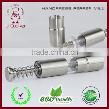 Stainless Steel Handpress Manual Salt and Pepper mill pepper grinder