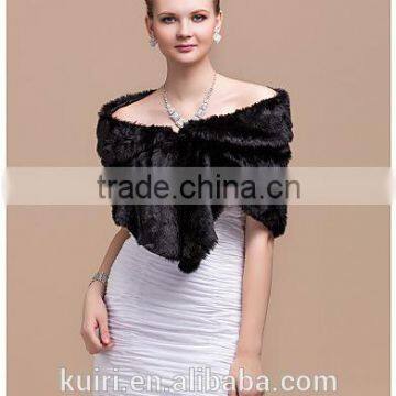 New Ivory Faux Fur Wrap Bridal Bolero Warm Shawl Women's Shrug Stole Jacket photo-2