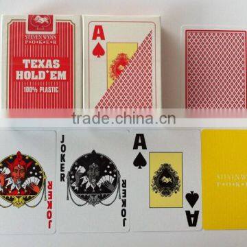 High Quality 100% PVC Plastic Playing Card, Washable 100% Plastic Playing Poker Cards, Jumbo index