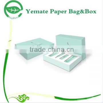 recycle printed paper box sleeve and bottom case with pvc insert for perfume, cosmetic, nail polish