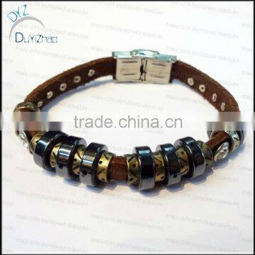 men chunky bracelet decorative rivets leather bracelets blank leather bracelets