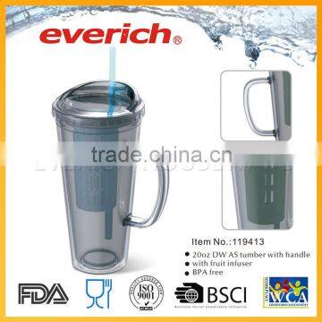 New design wholesale plastic new fruit infusion tumbler