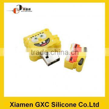 promotion spongebob usb flash drive silicone 2.0/3.0 usb stick