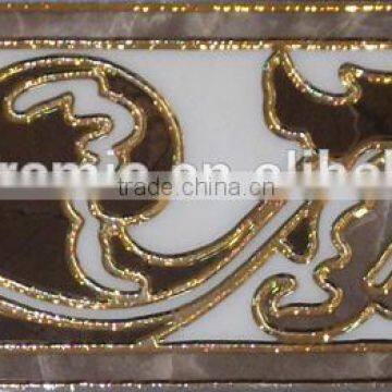 Hot sale decorative wall tiles design golden silver easy border designs