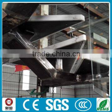 China Interior Wrought Iron Stone Prefabricated Straight Stairs --YUDI photo-3