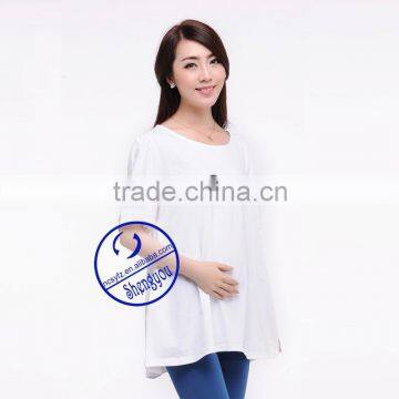 Wholesale Fashion Design 100 Cotton Women White Matenity Clothes photo-2