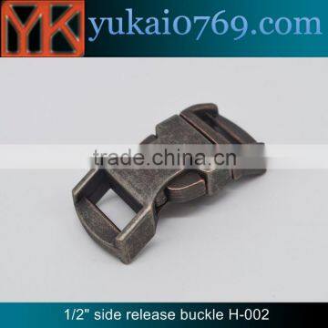 Yukai high quality 1/2' metal bag belt buckle 13mm belt buckle in zinc alloy