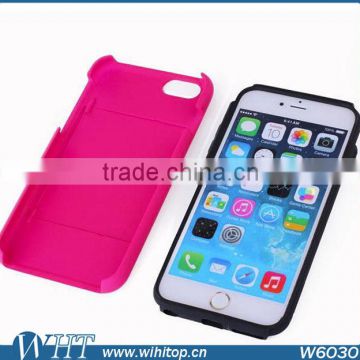 RUGGED IMPACT HYBRID BUILT-IN CARD SLOT STORAGE (PC+TPU) BACK CASE FOR IPHONE 6 PlUS 5.5" (2014 VERSION)