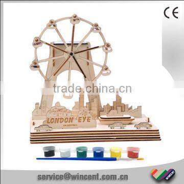 DIY Solar Powered Wooden Ferris Wheel 3D Puzzle Toys