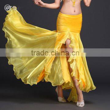 2016 New Belly Dancing Clothes Professional Long Fish Tail Skirts Side Split Women Wrapped Black Belly Dance Skirt photo-3