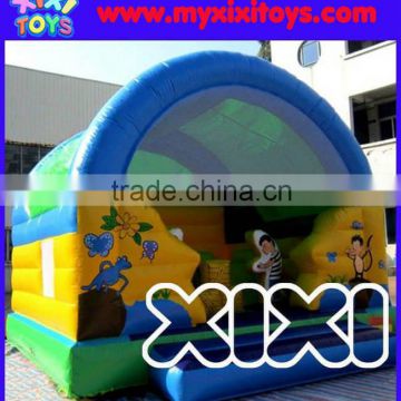 Waterproof roof covered inflatable playground for kids, inflatable fun city toys