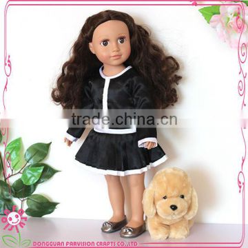 Baby girl doll with plush doll factory price plush dog toy