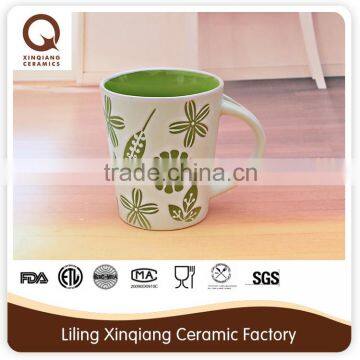 11oz Ceramic Mug With Spoon in Handle Glazed Mug With Silk Print photo-2