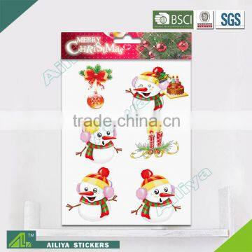 BSCI factory audit Christmas 3D Eco-friendly decorative removable 3d wall decals