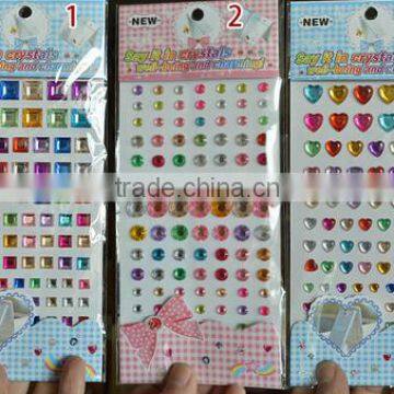 2015 China Factory DIY Product Crystal Sticker,custom Diamond Sticker